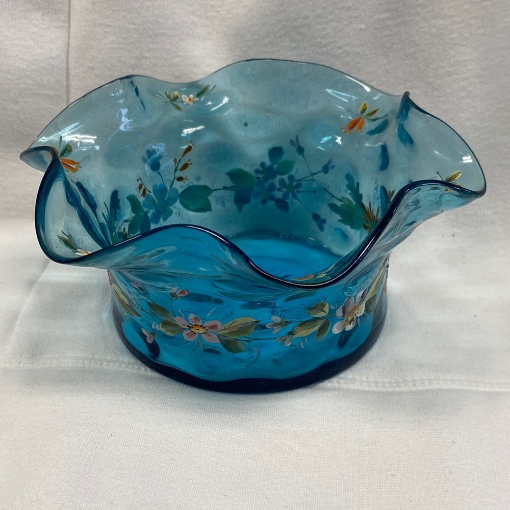 Antique hand painted candy dish